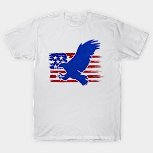 4th of July Independence Day USA Eagle American Flag T-Shirt